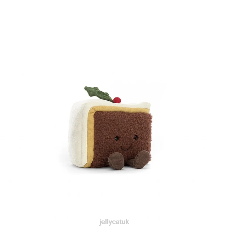 Jellycat Toy V248Z199 Amuseable Slice of Christmas Cake Multi-colour