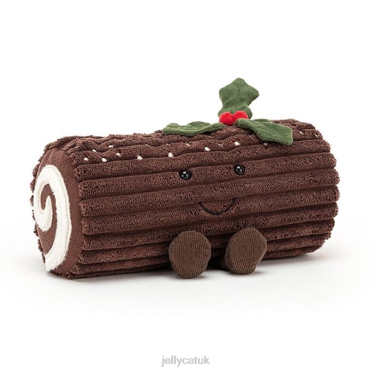 Jellycat Toy V248Z38 Amuseable Yule Log Brown