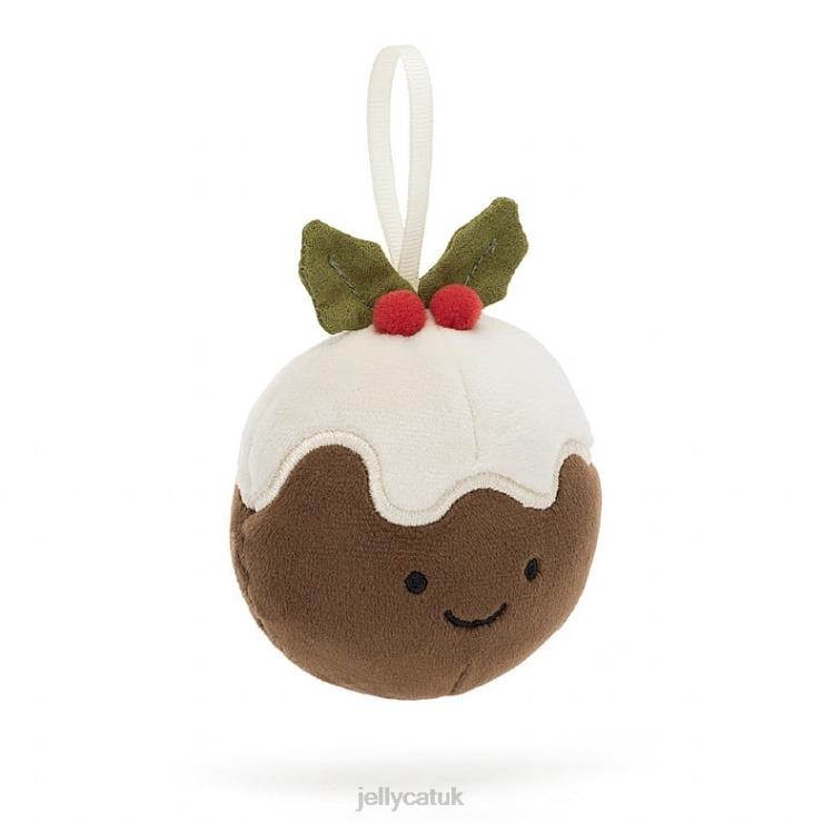 Jellycat Toy V248Z39 Festive Folly Christmas Pudding Brown