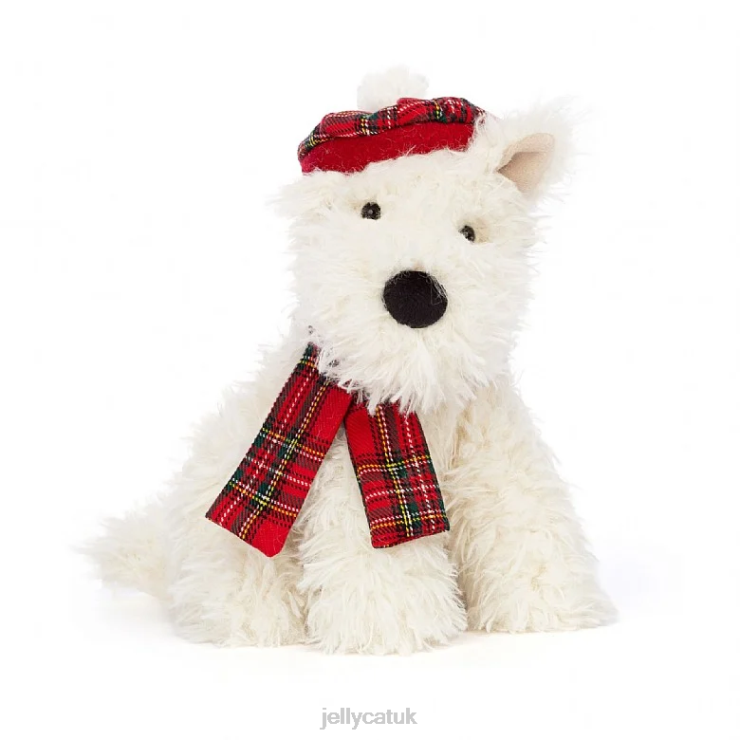 Jellycat Toy V248Z52 Winter Warmer Munro Scottie Dog Cream