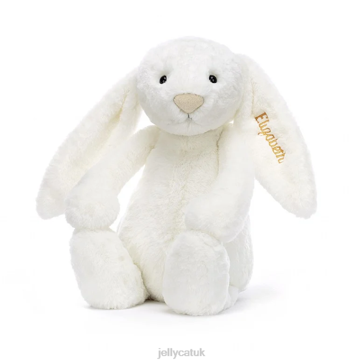 Jellycat Toy V248Z715 Personalised Bashful Luxe Bunny Luna Huge White