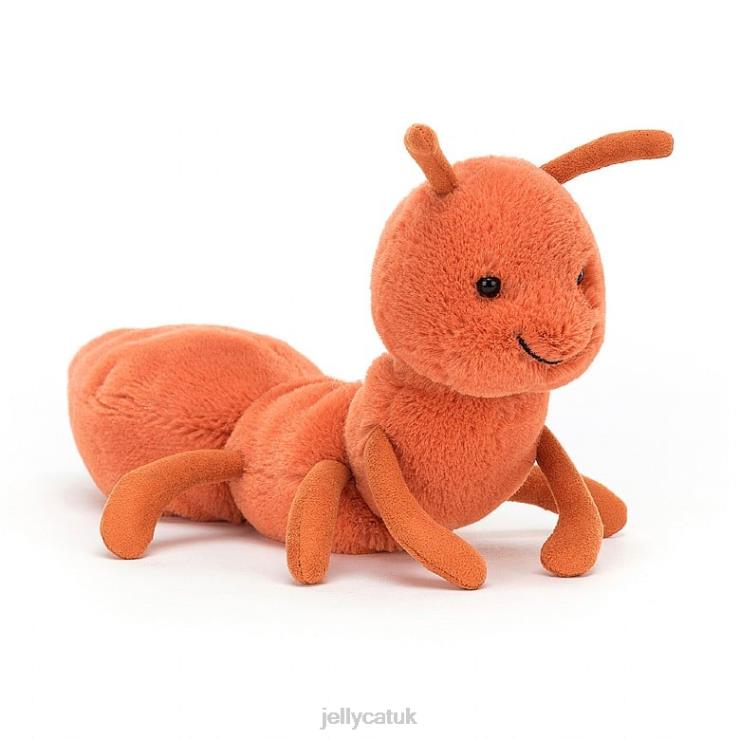 Jellycat Toy V248Z297 Wriggidig Ant Orange