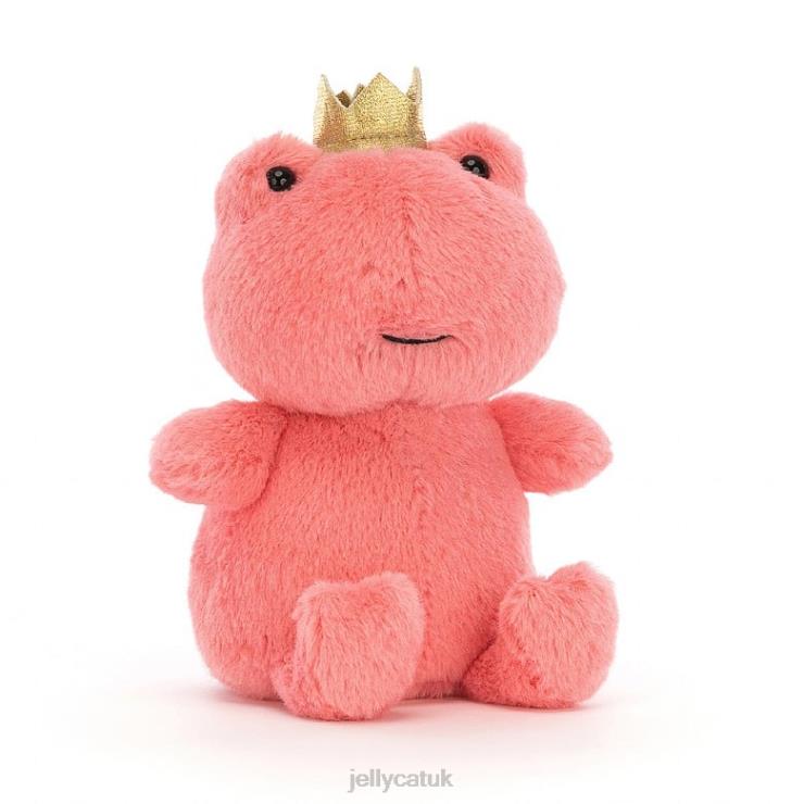 Jellycat Toy V248Z37 Crowning Croaker Frog Pink