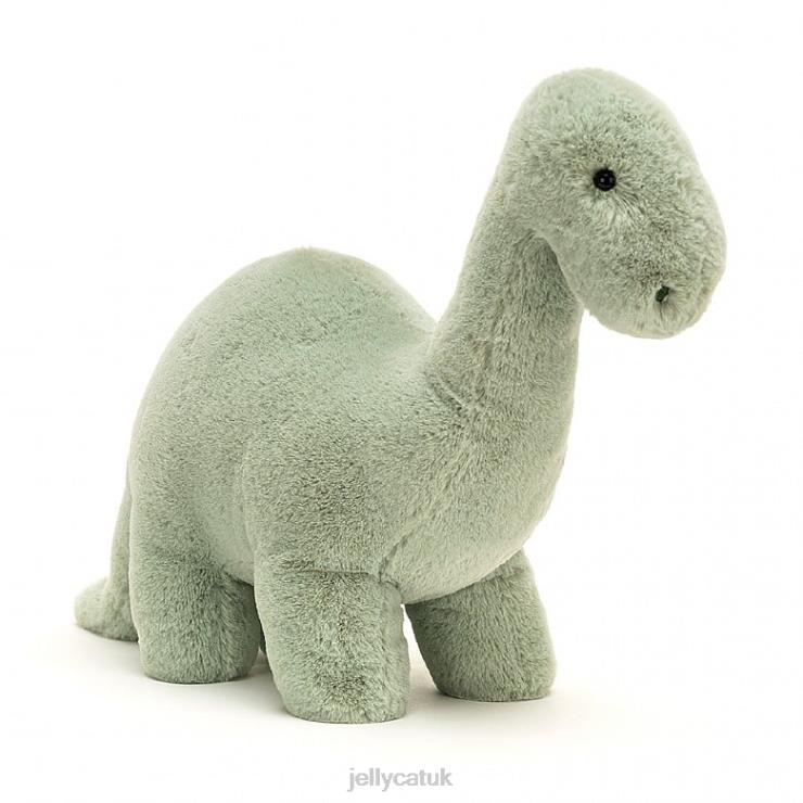 Jellycat Toy V248Z486 Fossilly Brontosaurus Pale Green