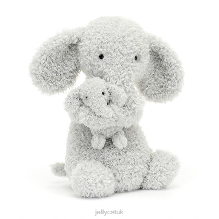 Jellycat Toy V248Z349 Huddles Elephant Grey