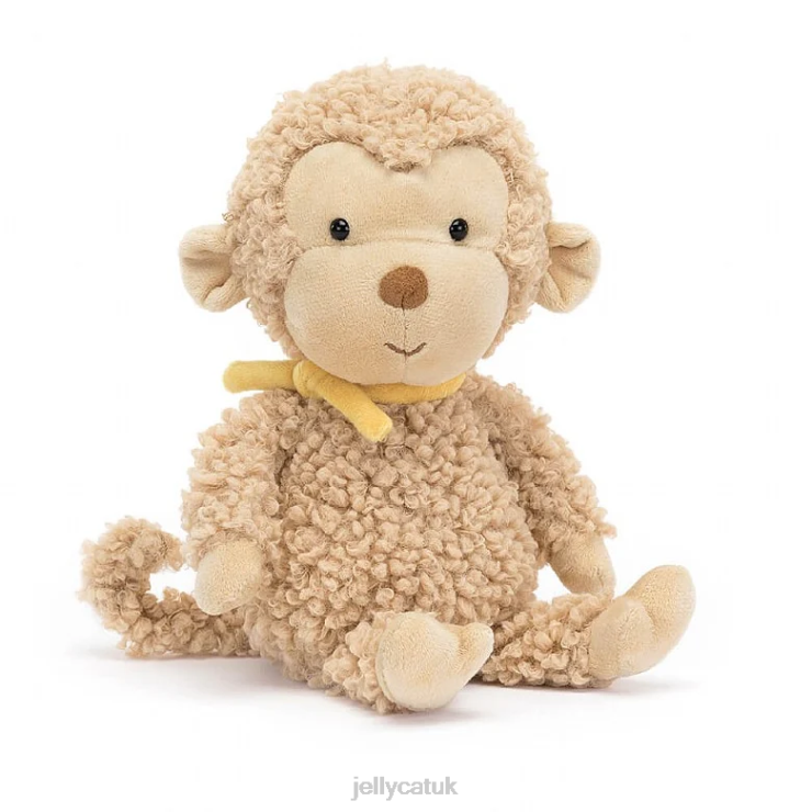 Jellycat Toy V248Z395 Fuzzkin Monkey Brown